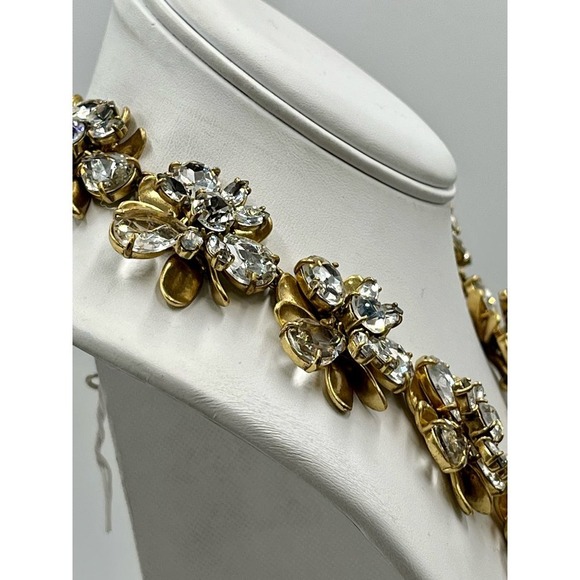 J. Crew Crystal Bloom Stacked
Rhinestone Floral Statement
Collar AB Necklace - Picture 8 of 16